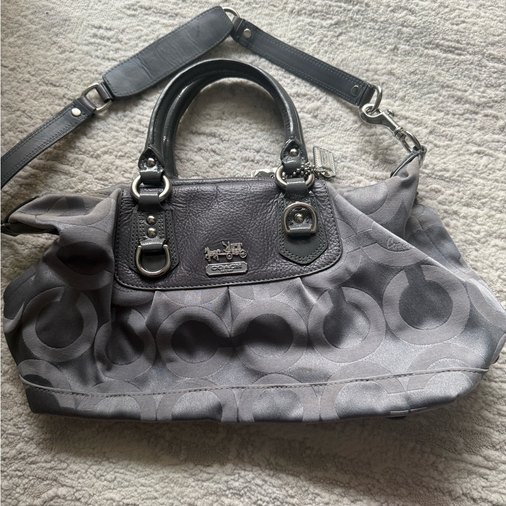 Coach Charcoal Signature Shoulder Bag